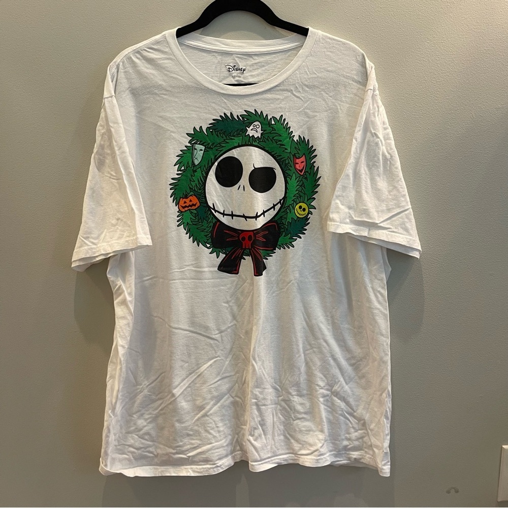 Disney T-Shirt White Mens 2XLT The Nightmare Before Christmas Jack Skellington